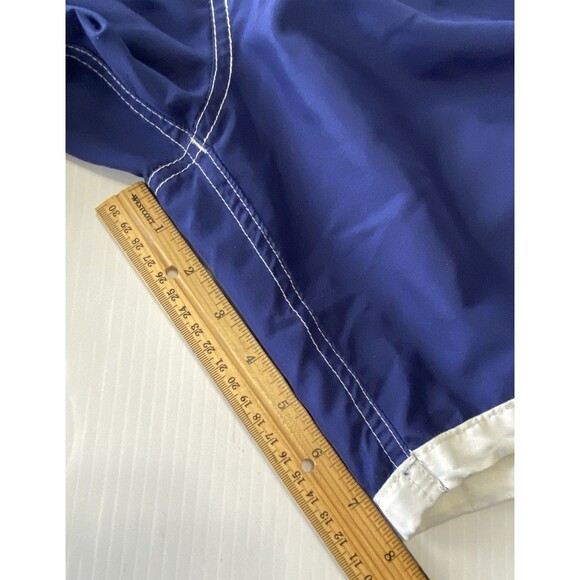 Talos Men's Swim Trunks Blue White Stripe Pockets Side Front Elastic Waist XL - Picture 5 of 9